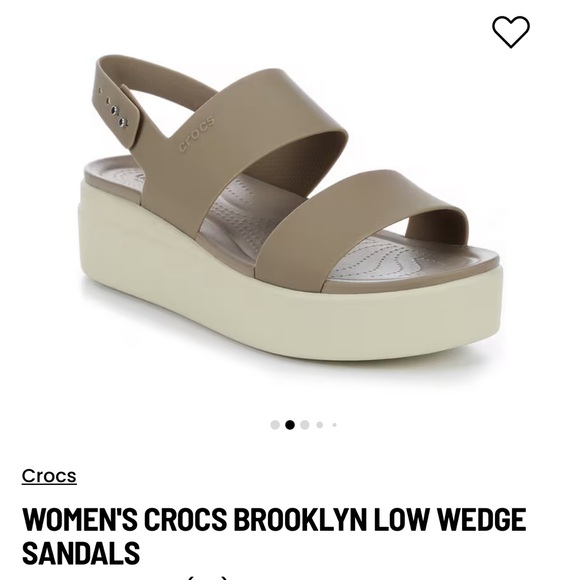 Women's Crocs Brooklyn Low Wedge Sandals - Tan - Picture 1 of 6